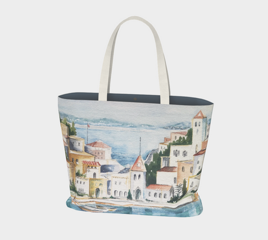 HW Watercolor City Large Tote