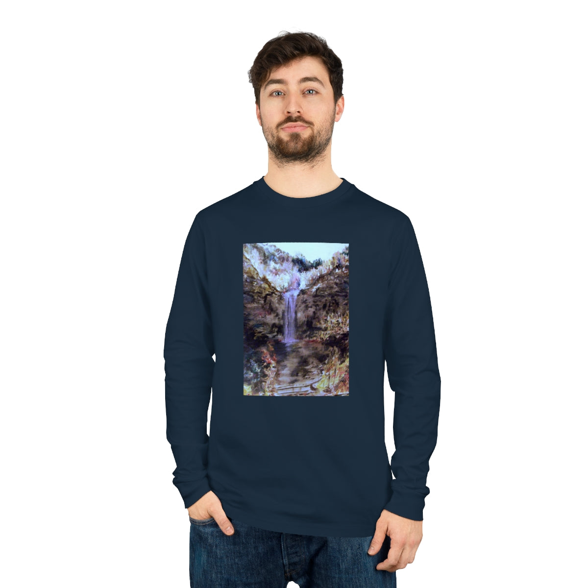 Visions of Taughannock Unisex Organic Long Sleeve Tee