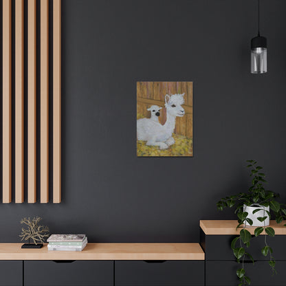 Alpaca Joy Satin Canvas, Stretched