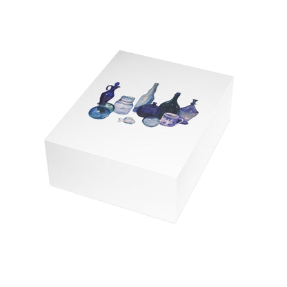 HW Blue Bottles Folded Greeting Cards (1, 10, 30, and 50pcs)