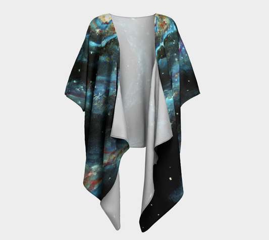 Whirlpool Galaxy Draped Kimono