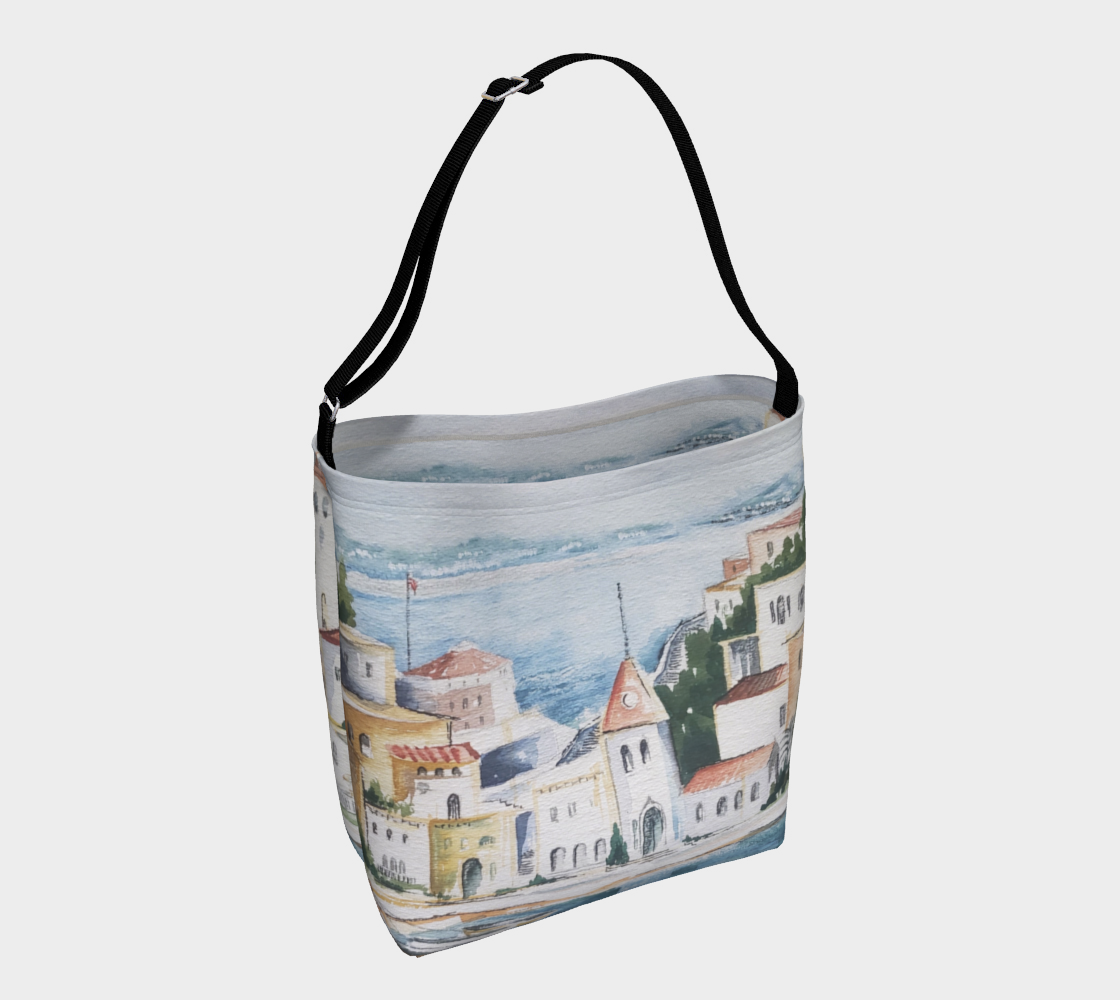 HW Watercolor City Day Tote