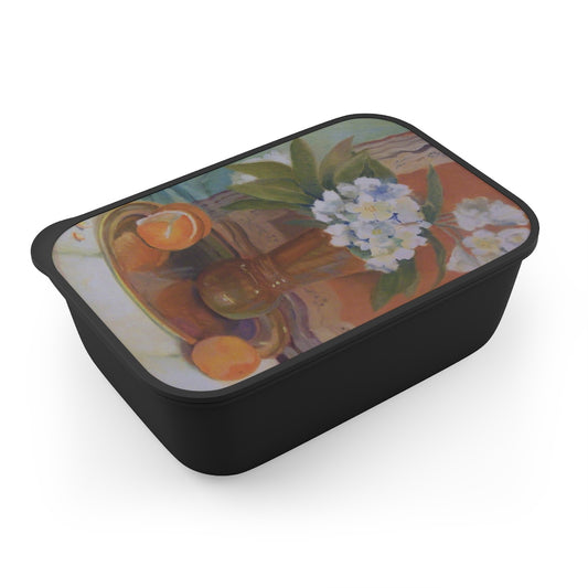 HW Copper Citrus Delight PLA Bento Box with Band and Utensils