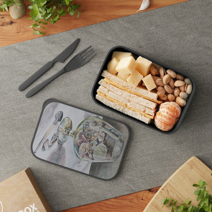 HW Jar of Sea PLA Bento Box with Band and Utensils