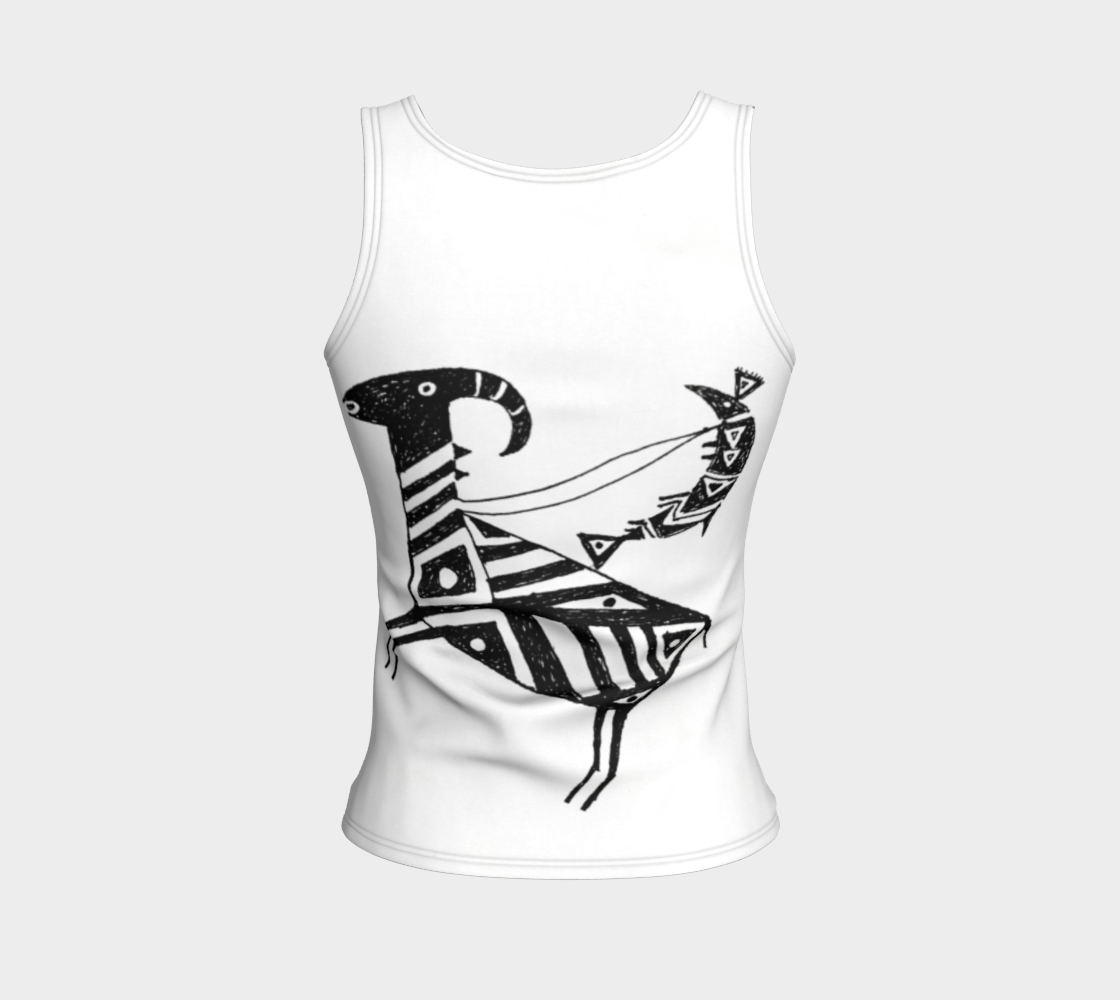 HW Fish Gallop Long Fitted Tank Top