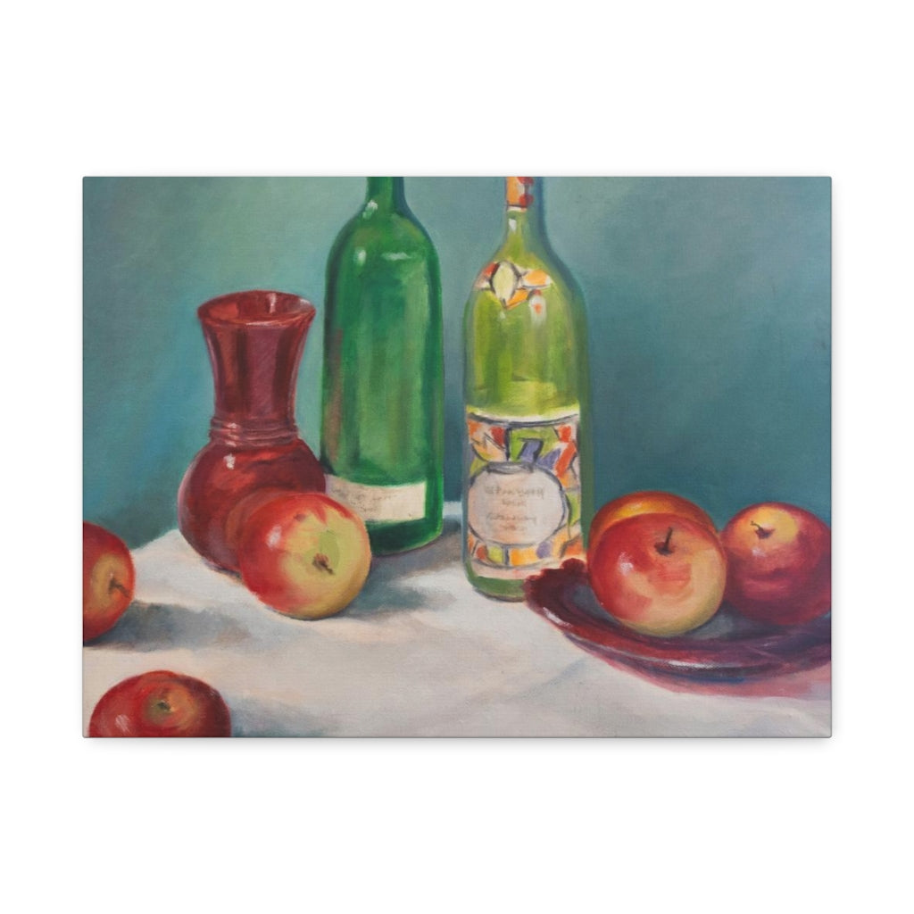 HW Apple Harvest Satin Canvas, Stretched