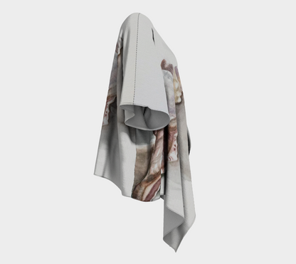HW Watercolor Shell Draped Kimono