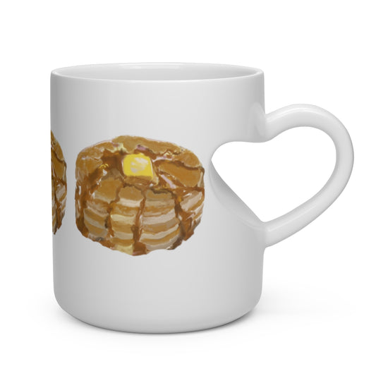 Pancake Lover Heart Shape Mug