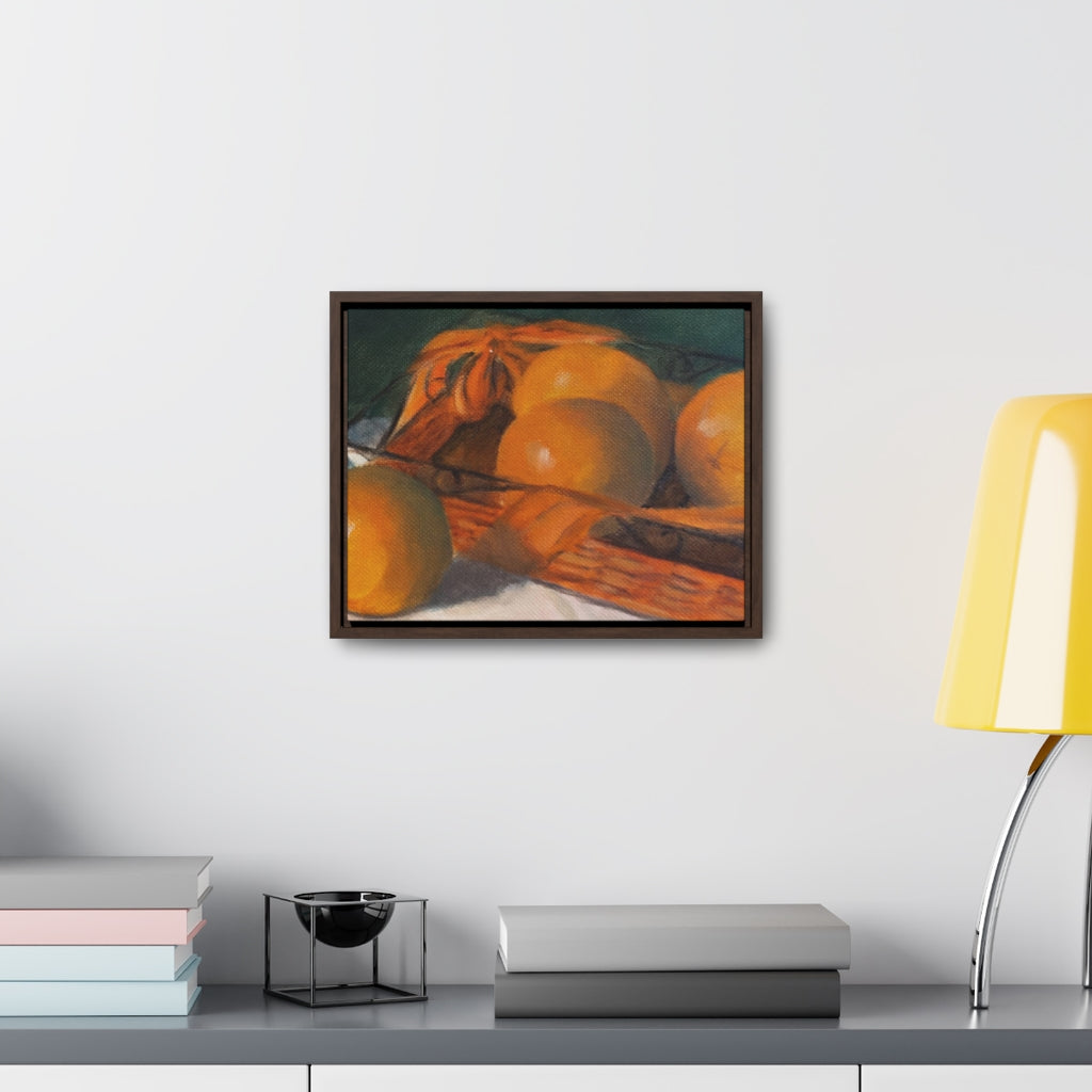 HW Orange Basket Gallery Canvas Wraps, Horizontal Frame