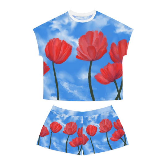 Song to the Sky Women's Short Pajama Set (AOP)